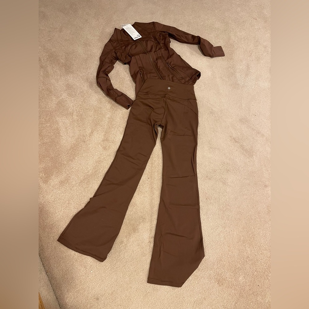 Lululemon Define Jacket and Flare leggings Espresso Size 4